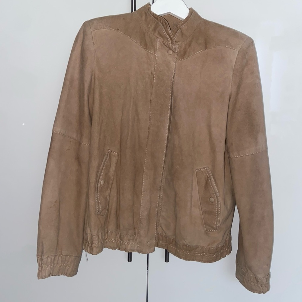 Casa Lopez Tan Leather Jacket